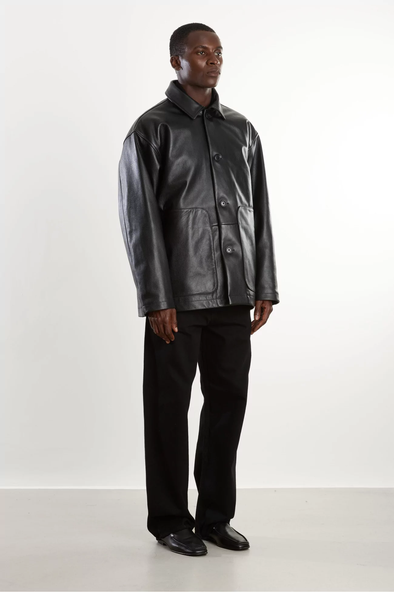 Arpenteur Sigma L Leather Jacket – Black Grain | Centre Commercial