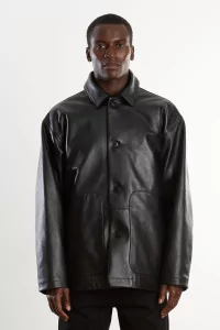 Arpenteur Sigma L Leather Jacket – Black Grain | Centre Commercial