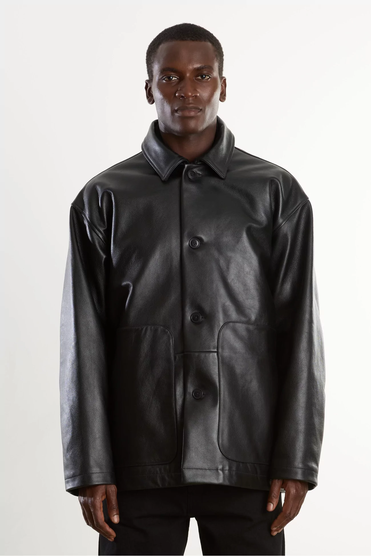 Arpenteur Sigma L Leather Jacket – Black Grain | Centre Commercial