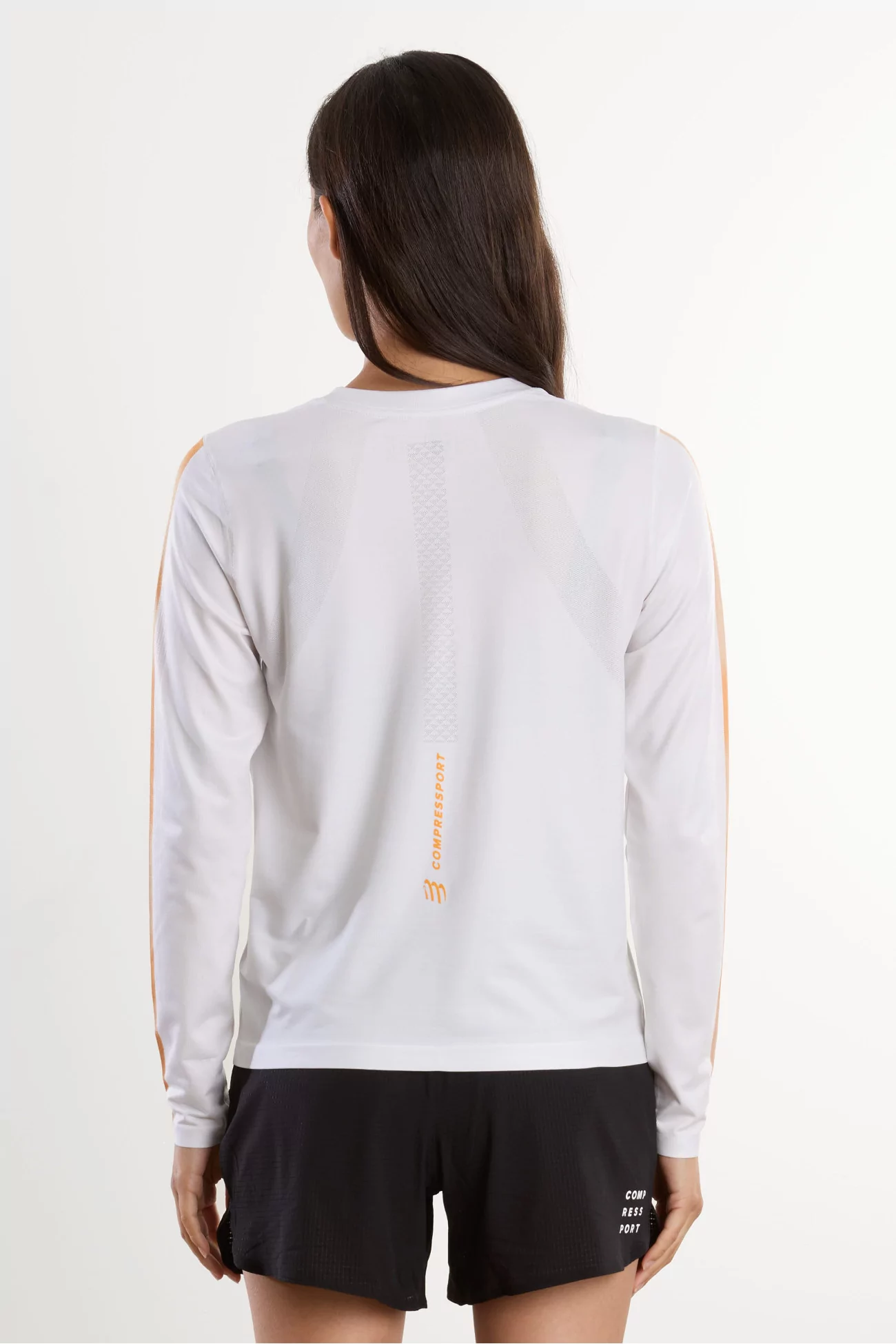 Compressport Performance Women's Long Sleeve Tee – Gray/Apricot | Centre Commercial