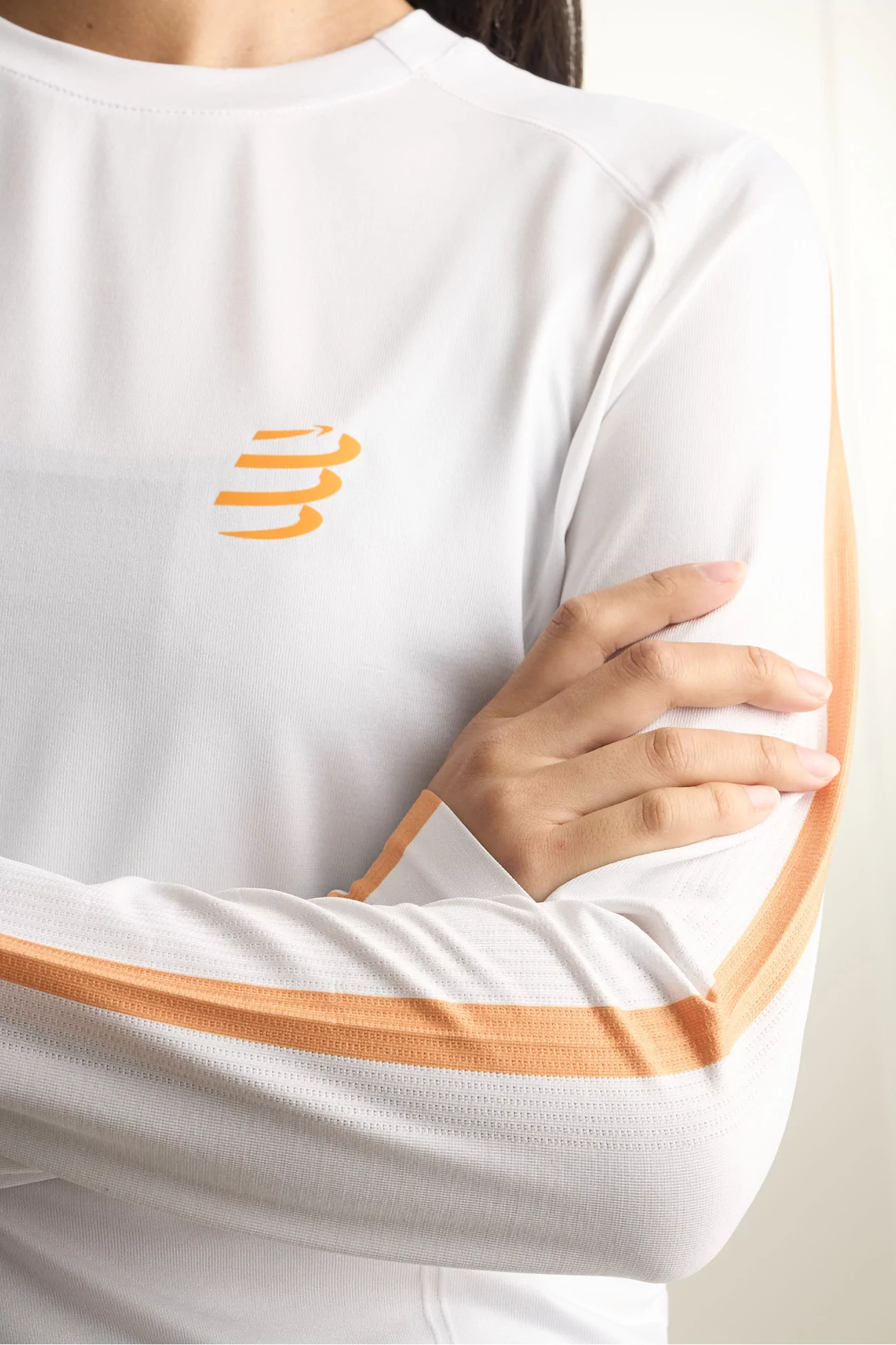 T-shirt Running Femme Compressport Performance – Gray/Apricot | Centre Commercial