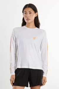 Compressport Performance Women's Long Sleeve Tee – Gray/Apricot | Centre Commercial