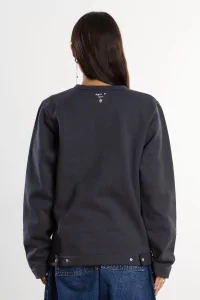 agnès b. Snap Cardigan Organic Cotton – Asphalte | Centre Commercial