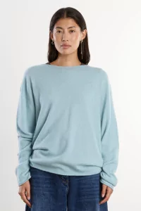 T-shirt Femme Cachemire Soie Cariaggi – Light Blue | Centre Commercial