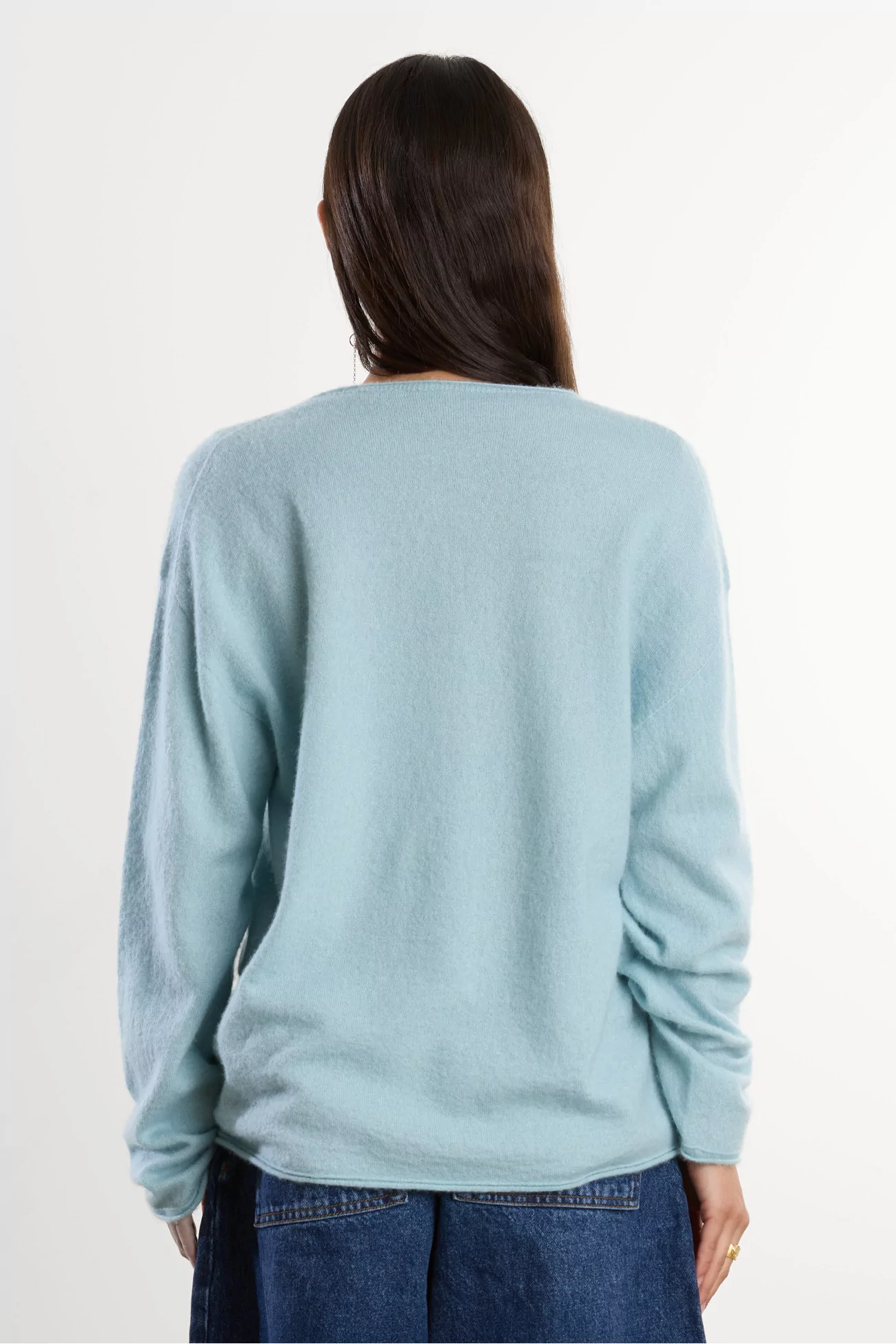 T-shirt Femme Cachemire Soie Cariaggi – Light Blue | Centre Commercial