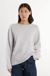 T-shirt Femme Cachemire Soie Cariaggi – Light Grey | Centre Commercial