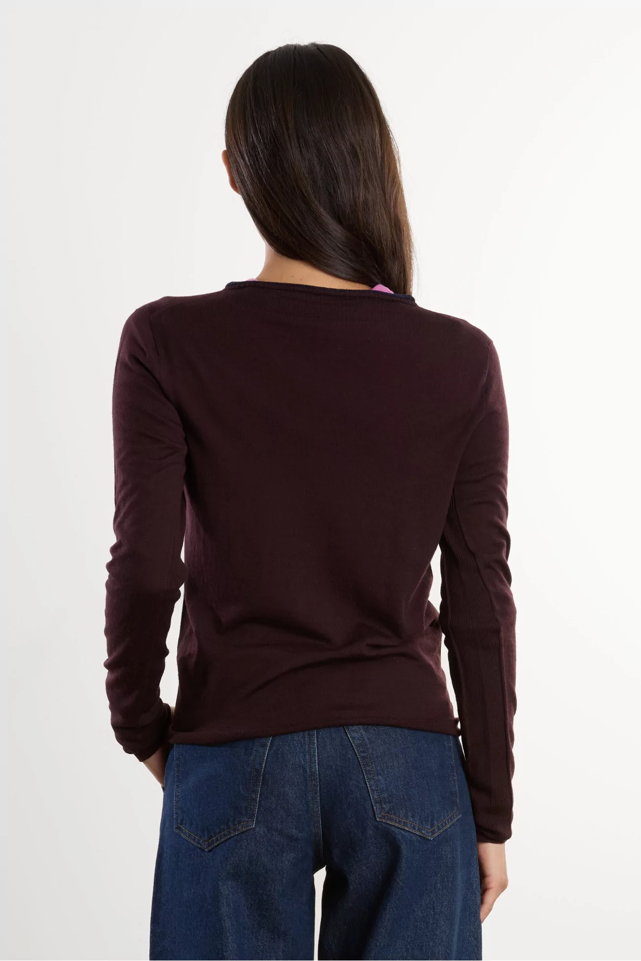 Cariaggi Soft Wool Merino Cardigan – Burgundy | Centre Commercial