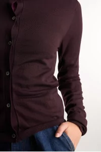 Cariaggi Soft Wool Merino Cardigan – Burgundy | Centre Commercial