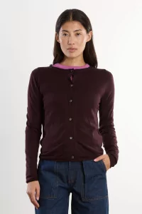 Cariaggi Soft Wool Merino Cardigan – Burgundy | Centre Commercial