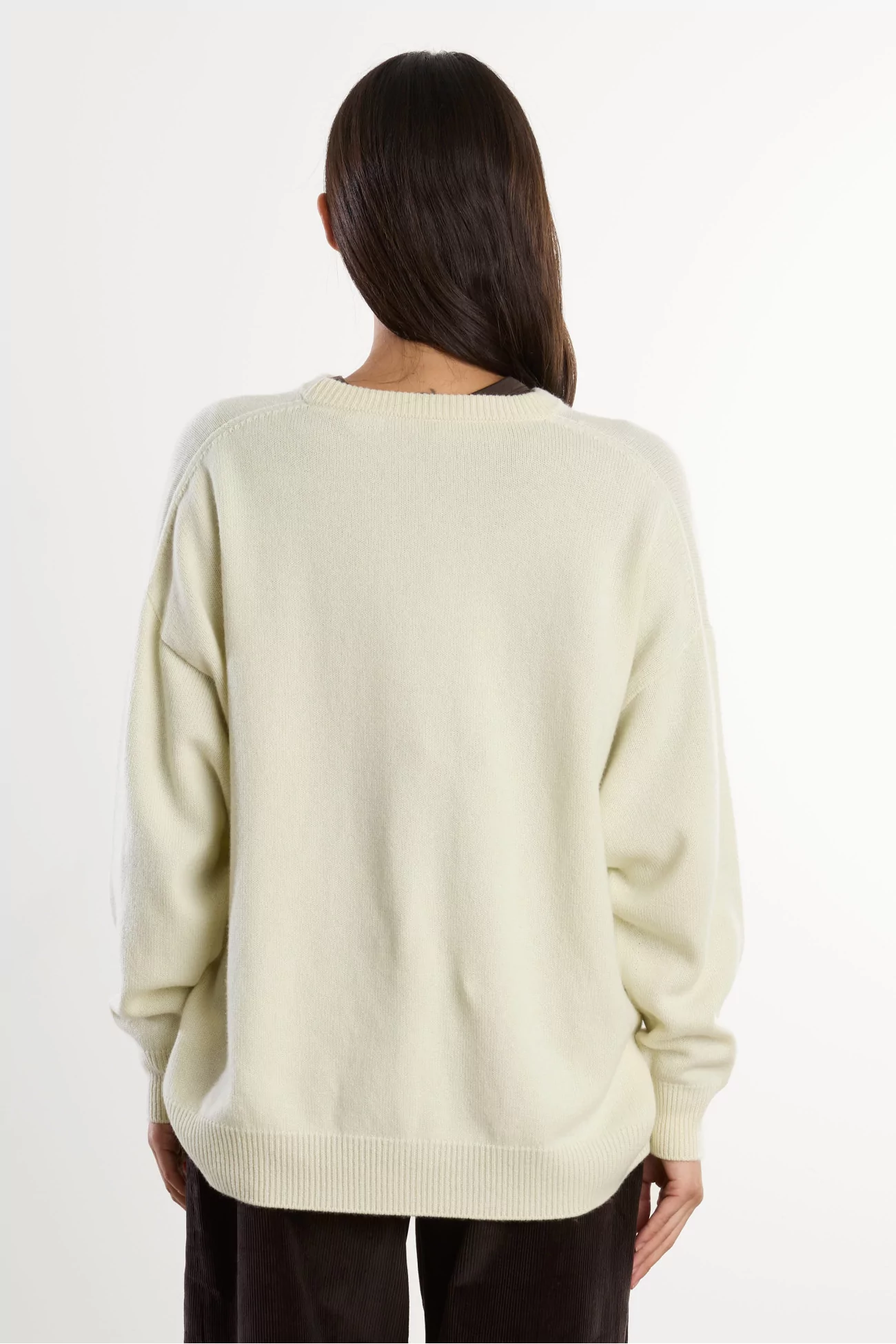 Cariaggi Cashmere Crewneck Sweater – Ivory | Centre Commercial