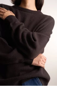 Cariaggi Cashmere Crewneck Sweater – Dark Brown | Centre Commercial