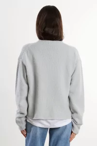 Pull Homme Laine Bouclette Col V Boucle Wool – Talc Boucle | Centre Commercial