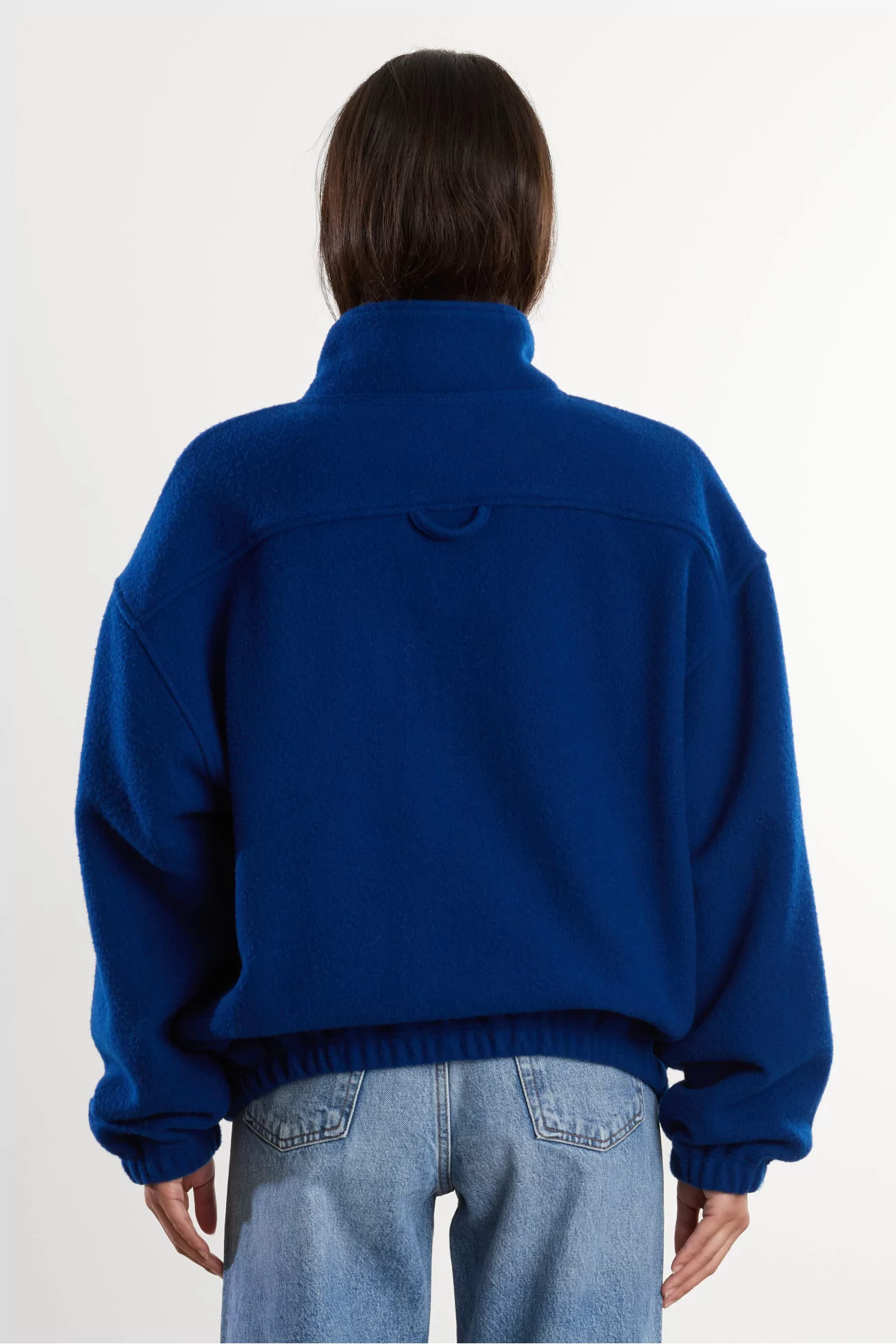 RIER Natural Wool Fleece Pullover – Indigo | Centre Commercial