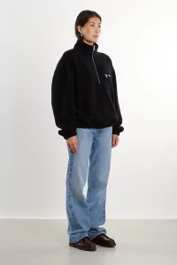 RIER Natural Wool Fleece Pullover – Black | Centre Commercial