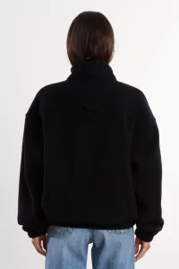RIER Natural Wool Fleece Pullover – Black | Centre Commercial