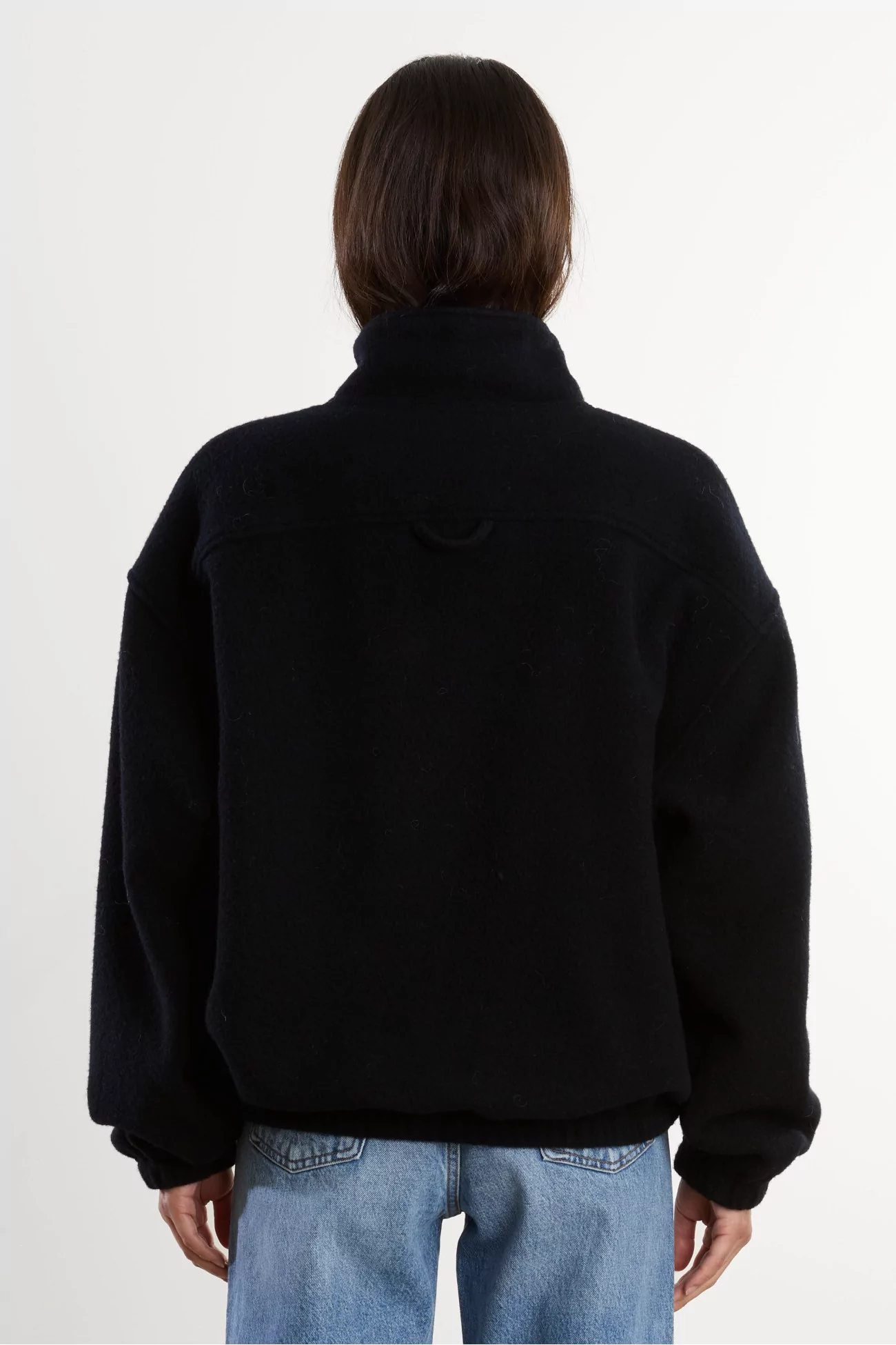 RIER Natural Wool Fleece Pullover – Black | Centre Commercial