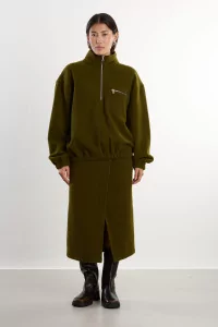 RIER Natural Wool Fleece Pullover – Soil | Centre Commercial