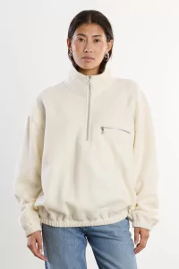 Pull Fleece Homme Laine Naturelle RIER – White | Centre Commercial
