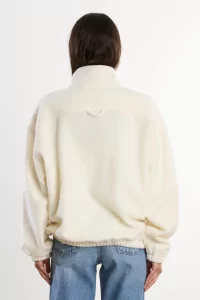 Pull Fleece Homme Laine Naturelle RIER – White | Centre Commercial