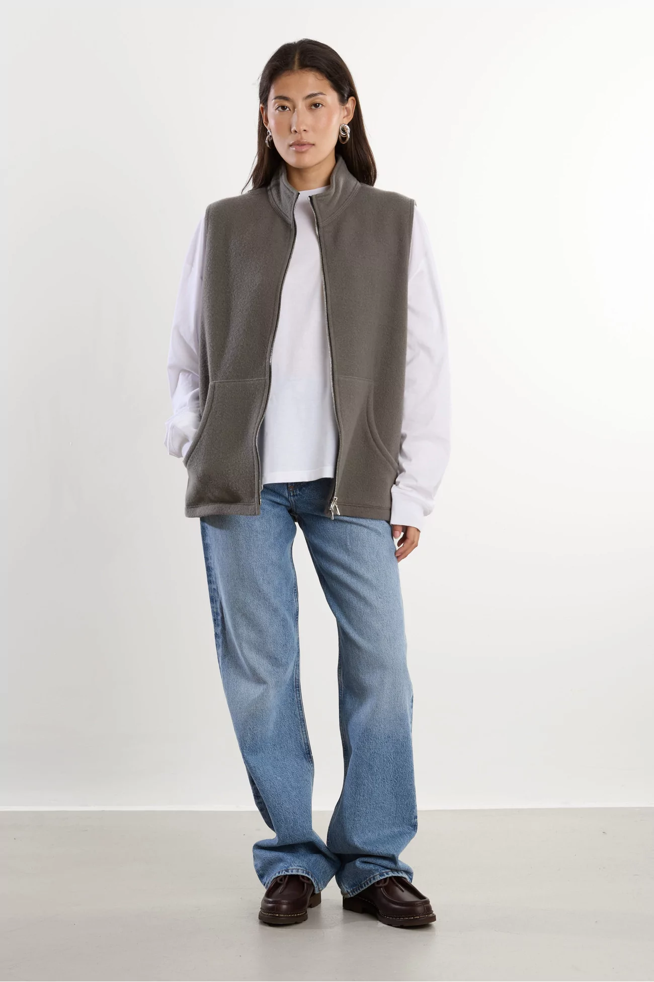 Men's Cotton Crew Neck Long Sleeve T-shirt – White | Centre Commercial