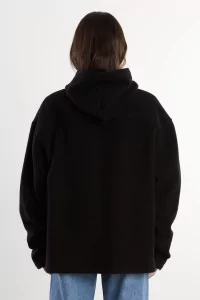RIER Natural Wool Fleece Hoodie – Black | Centre Commercial