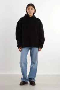 RIER Natural Wool Fleece Hoodie – Black | Centre Commercial