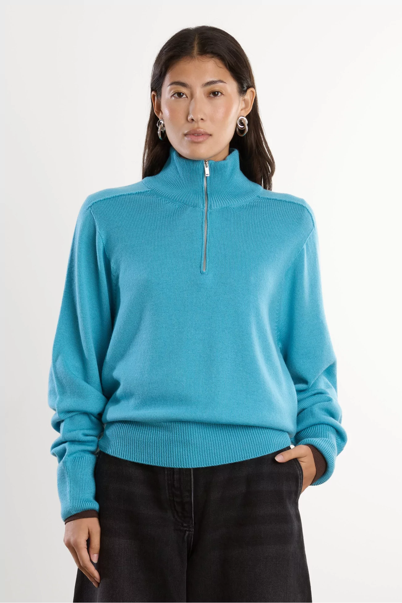 Pull Maren Laine Mérinos Studio Nicholson – Sky | Centre Commercial