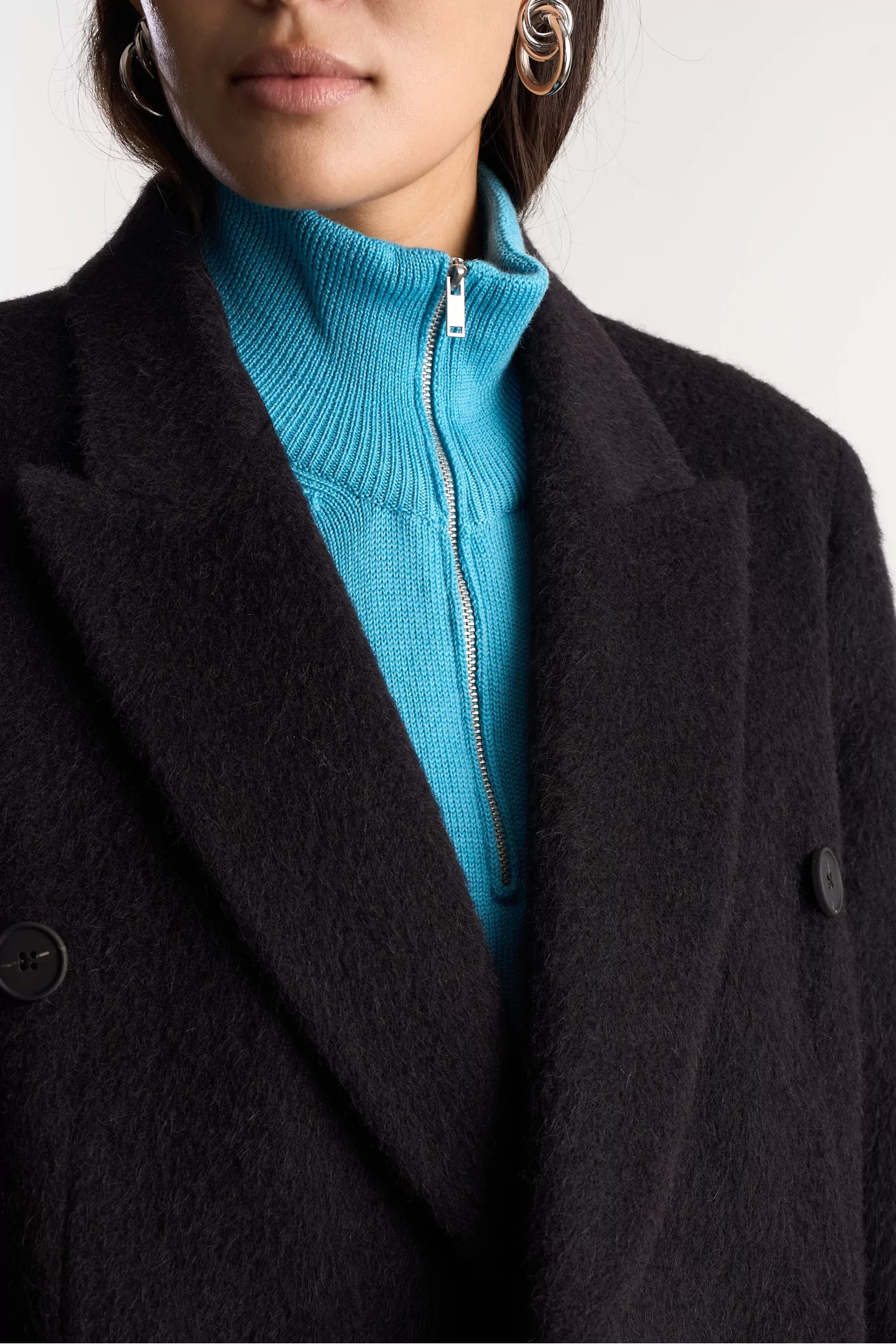 Aber Double-Breasted Wool Coat Studio Nicholson – Cola | Centre Commercial