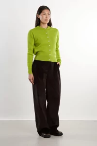 Gilet Milano Femme Laine Mérinos – Pistachio | Centre Commercial