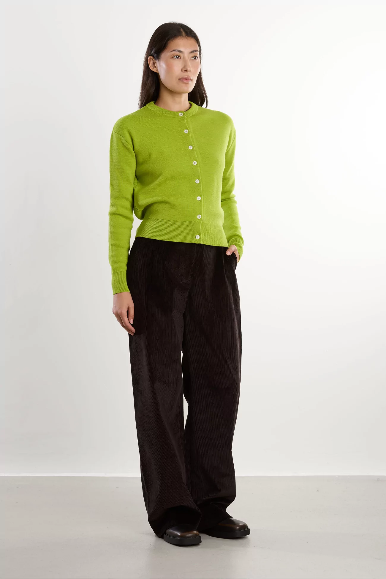 Gilet Milano Femme Laine Mérinos – Pistachio | Centre Commercial