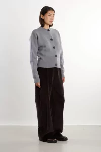 Milano Cardigan Merino Wool – Gris Chiné | Centre Commercial