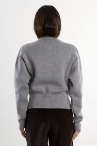 Milano Cardigan Merino Wool – Gris Chiné | Centre Commercial