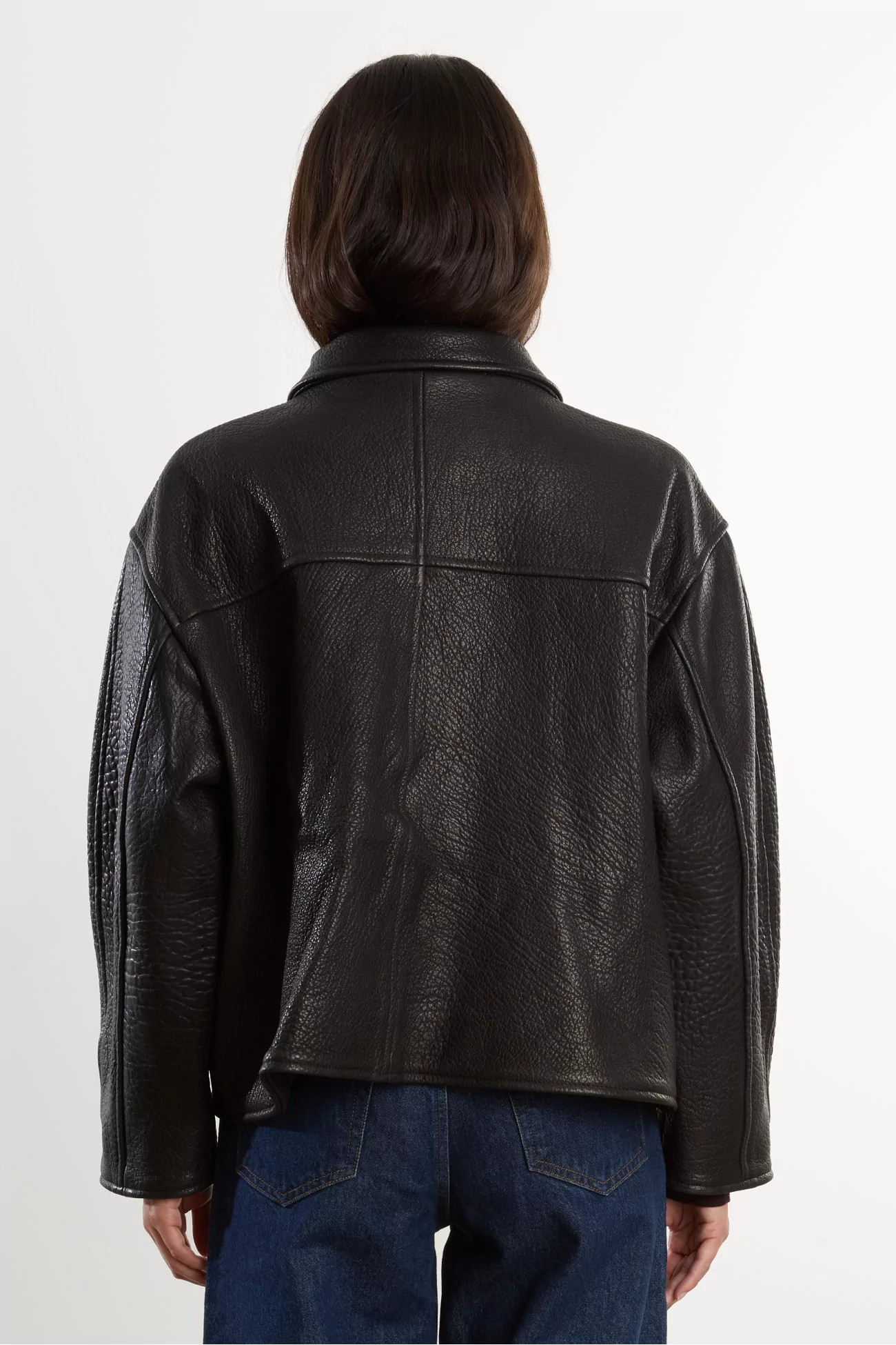 Flying Leather Jacket – Liquorice | Centre Commercial