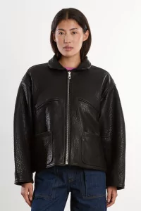 Flying Leather Jacket – Liquorice | Centre Commercial