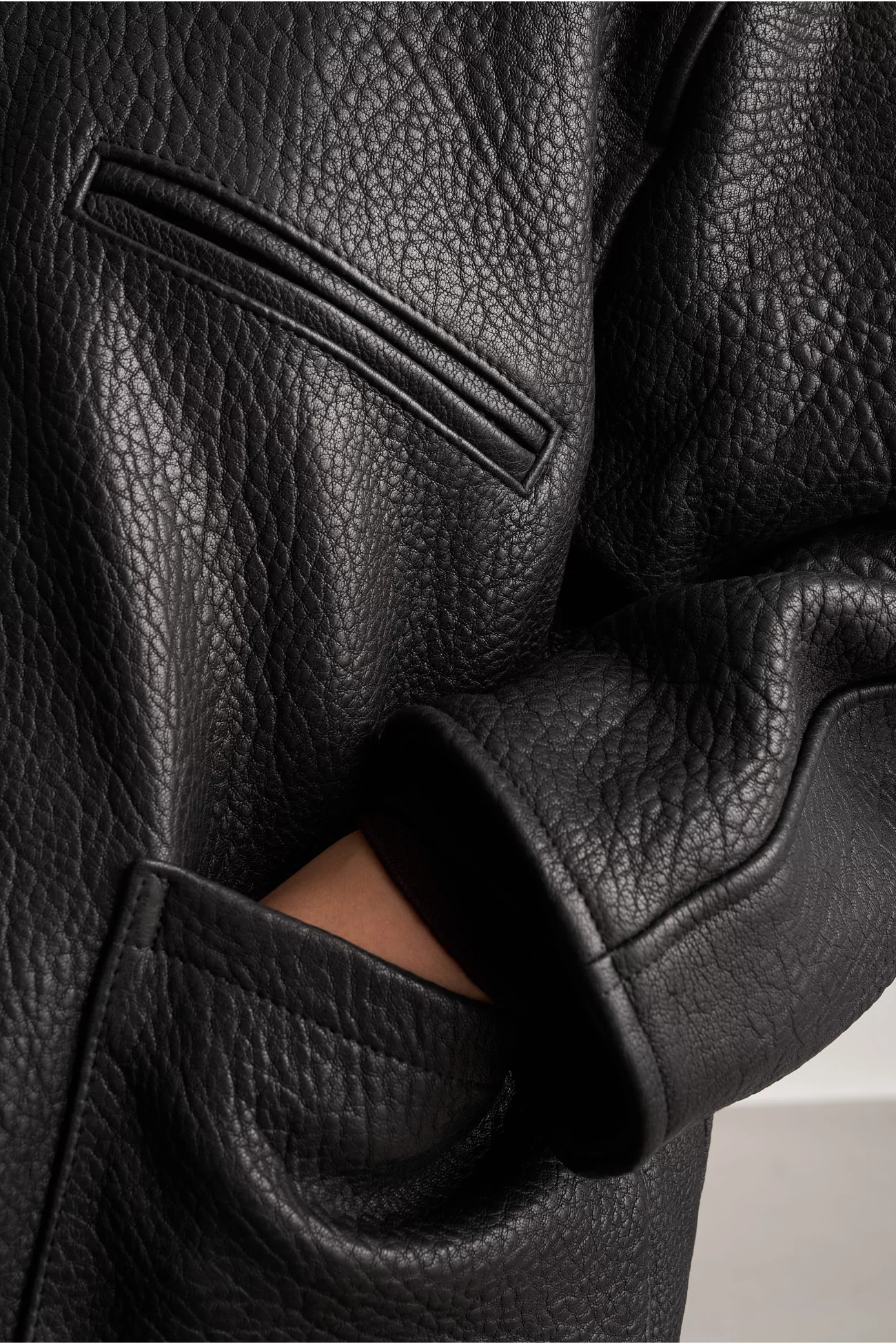 Flying Leather Jacket – Liquorice | Centre Commercial