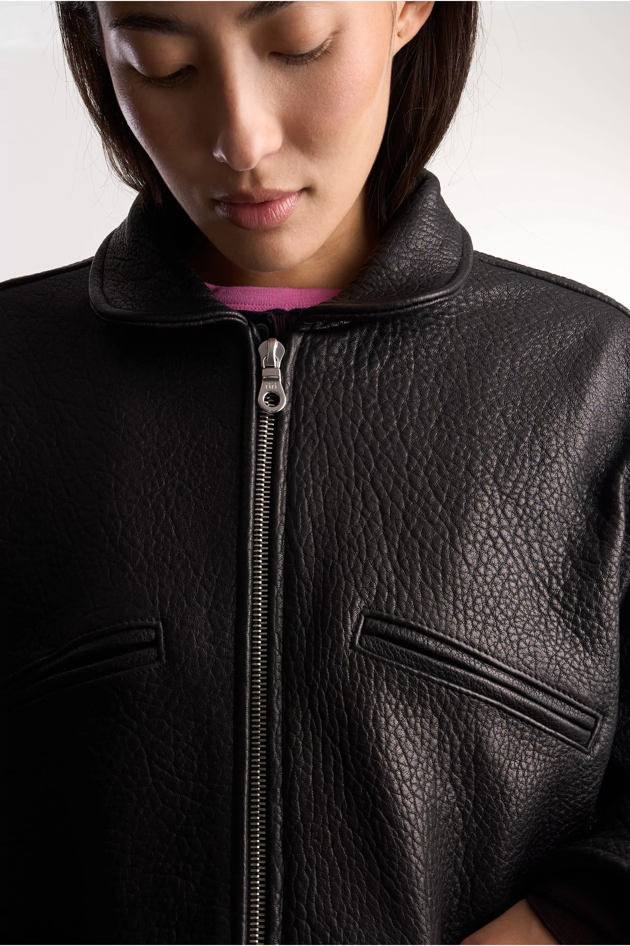 Flying Leather Jacket – Liquorice | Centre Commercial