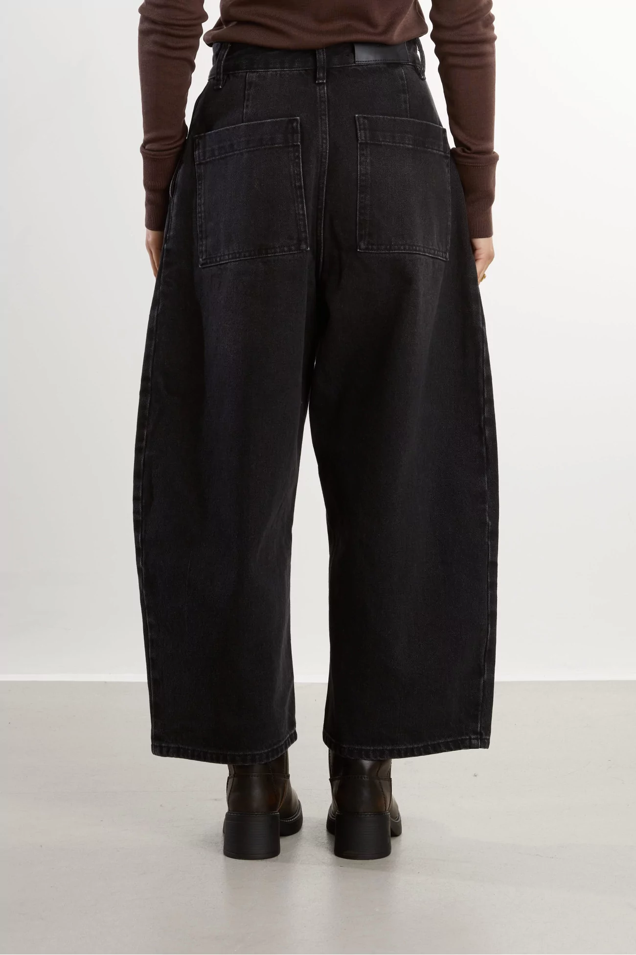Pantalon large en denim Chalco – Washed Black | Centre Commercial