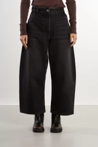 Pantalon large en denim Chalco – Washed Black | Centre Commercial