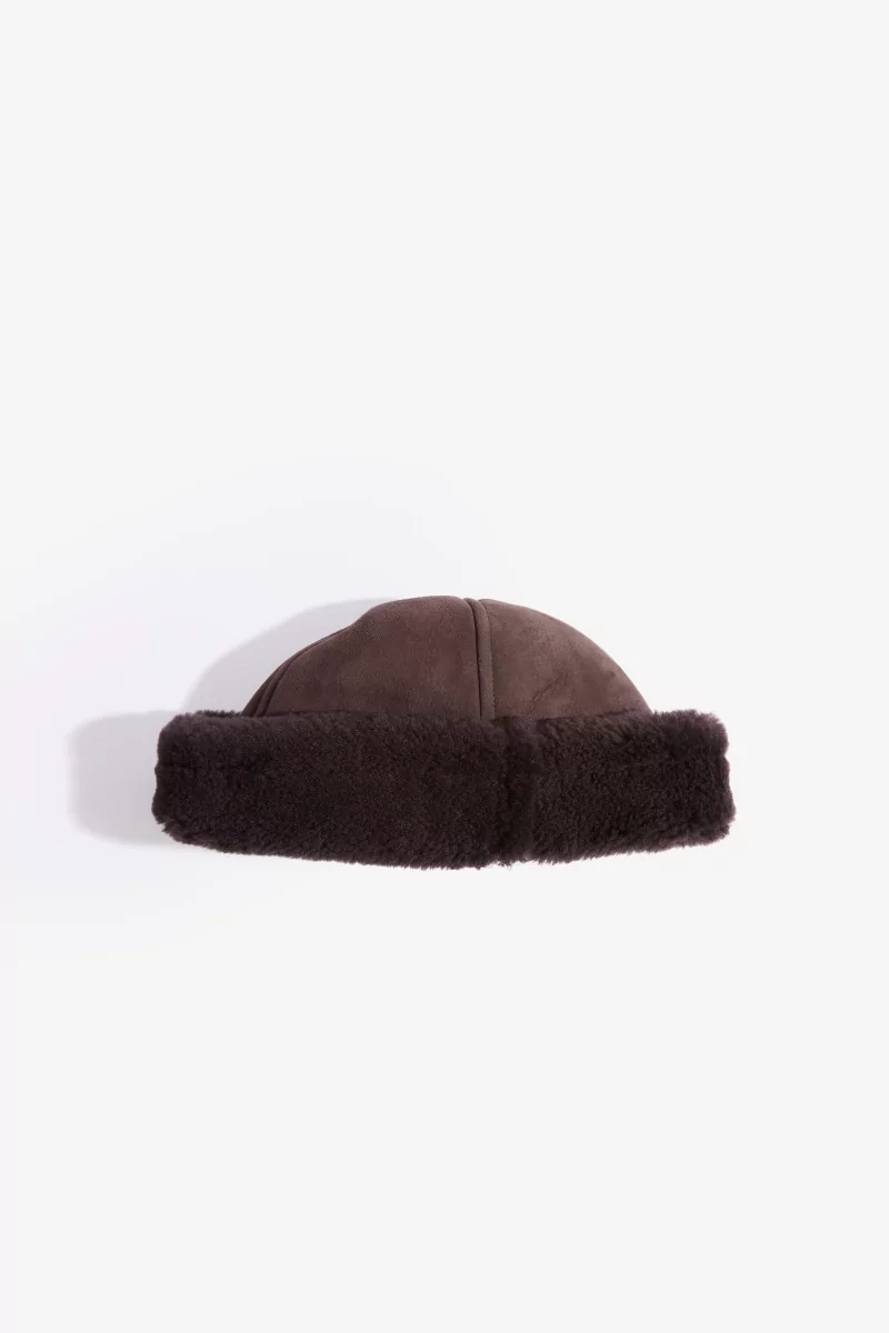 Cawley Curly Sheepskin Cap – Chocolate | Centre Commercial