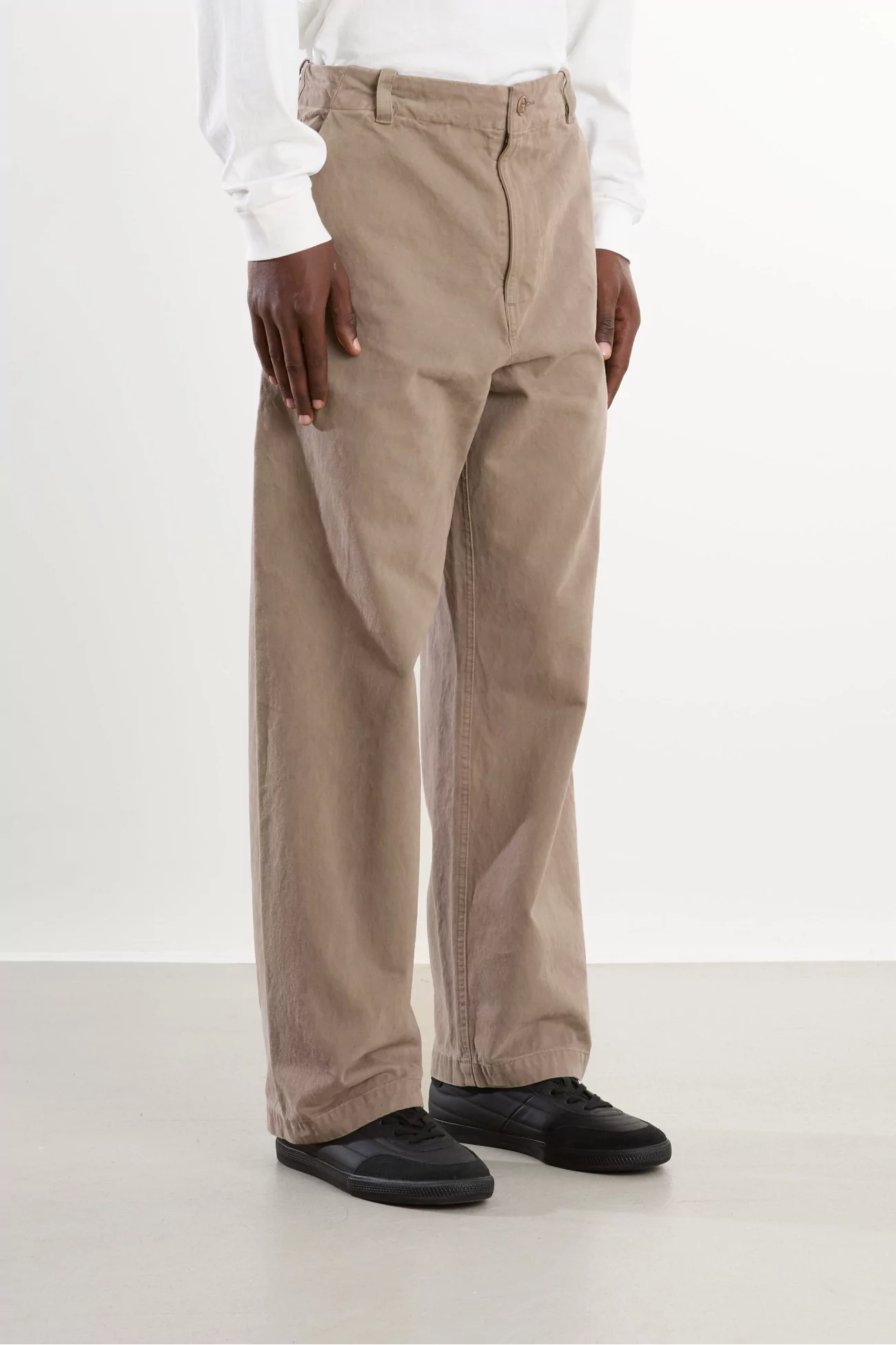 Pantalon Coton Jambe Large Arpenteur Lux P – Warm Grey | Centre Commercial