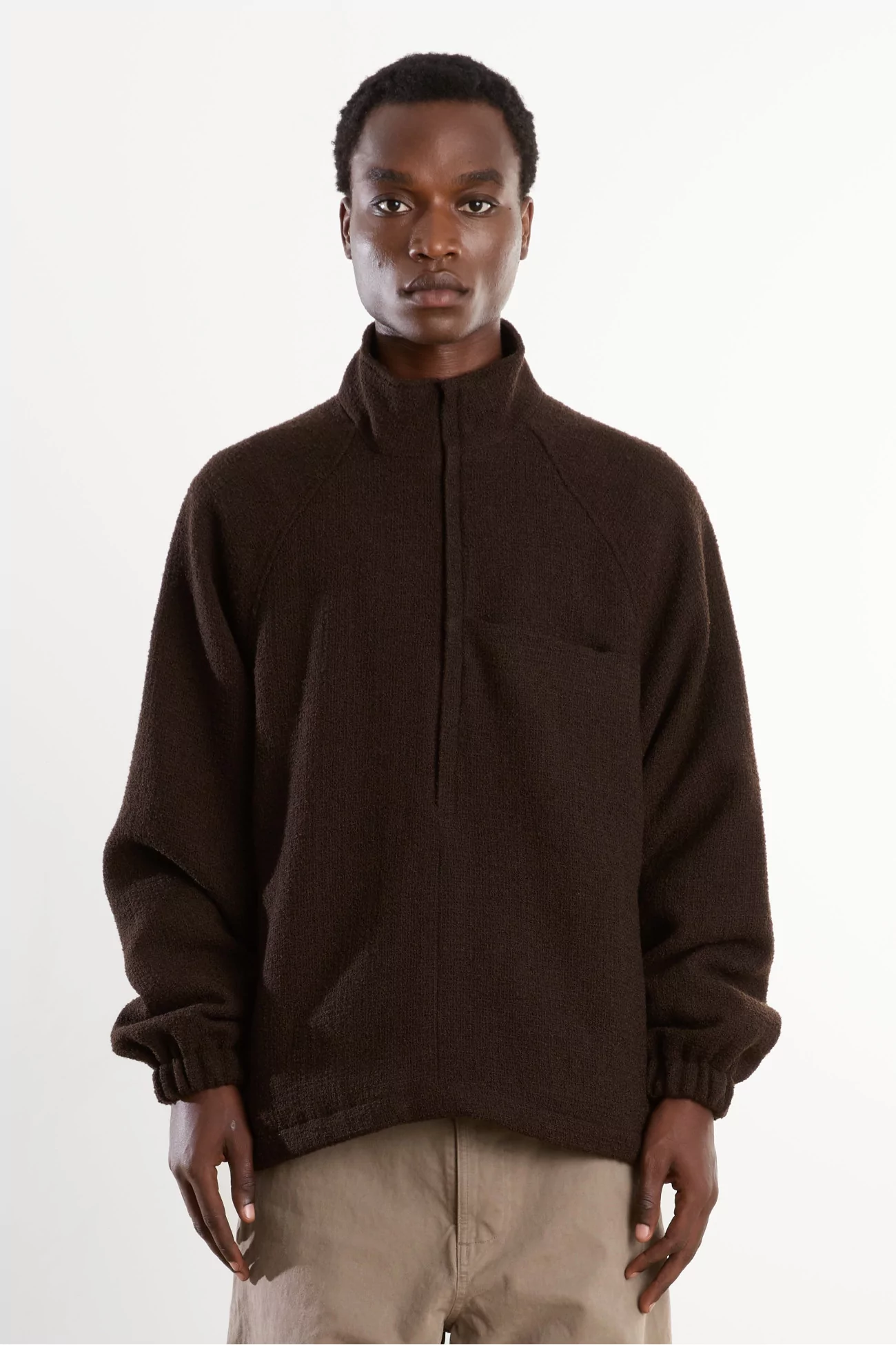 Veste Track Half Zip Coton Arpenteur – Brown | Centre Commercial