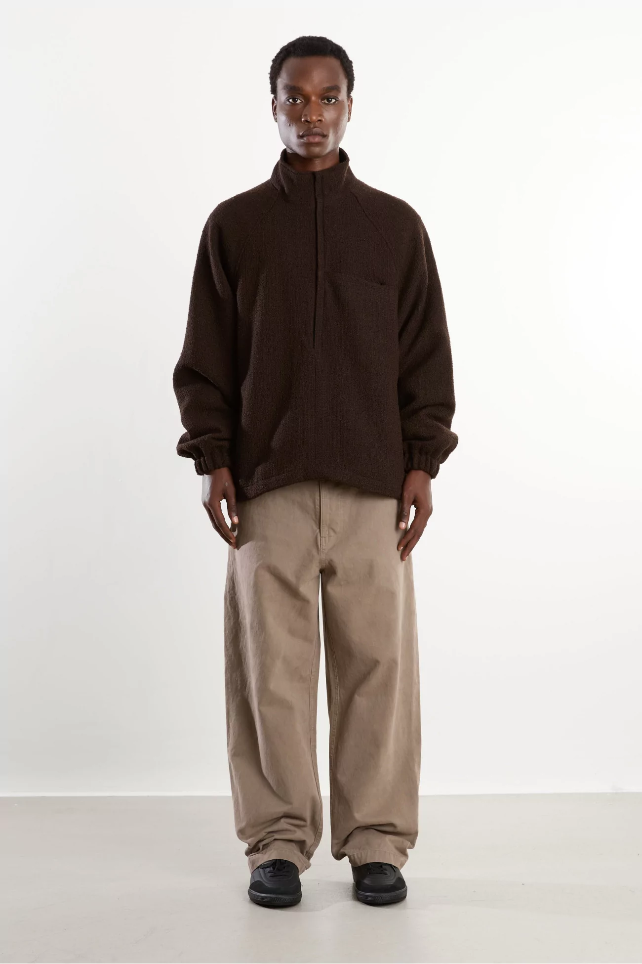 Arpenteur Half Zip Track Jacket – Brown | Centre Commercial