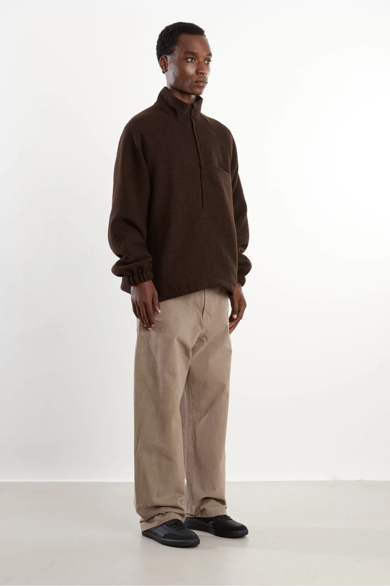Veste Track Half Zip Coton Arpenteur – Brown | Centre Commercial
