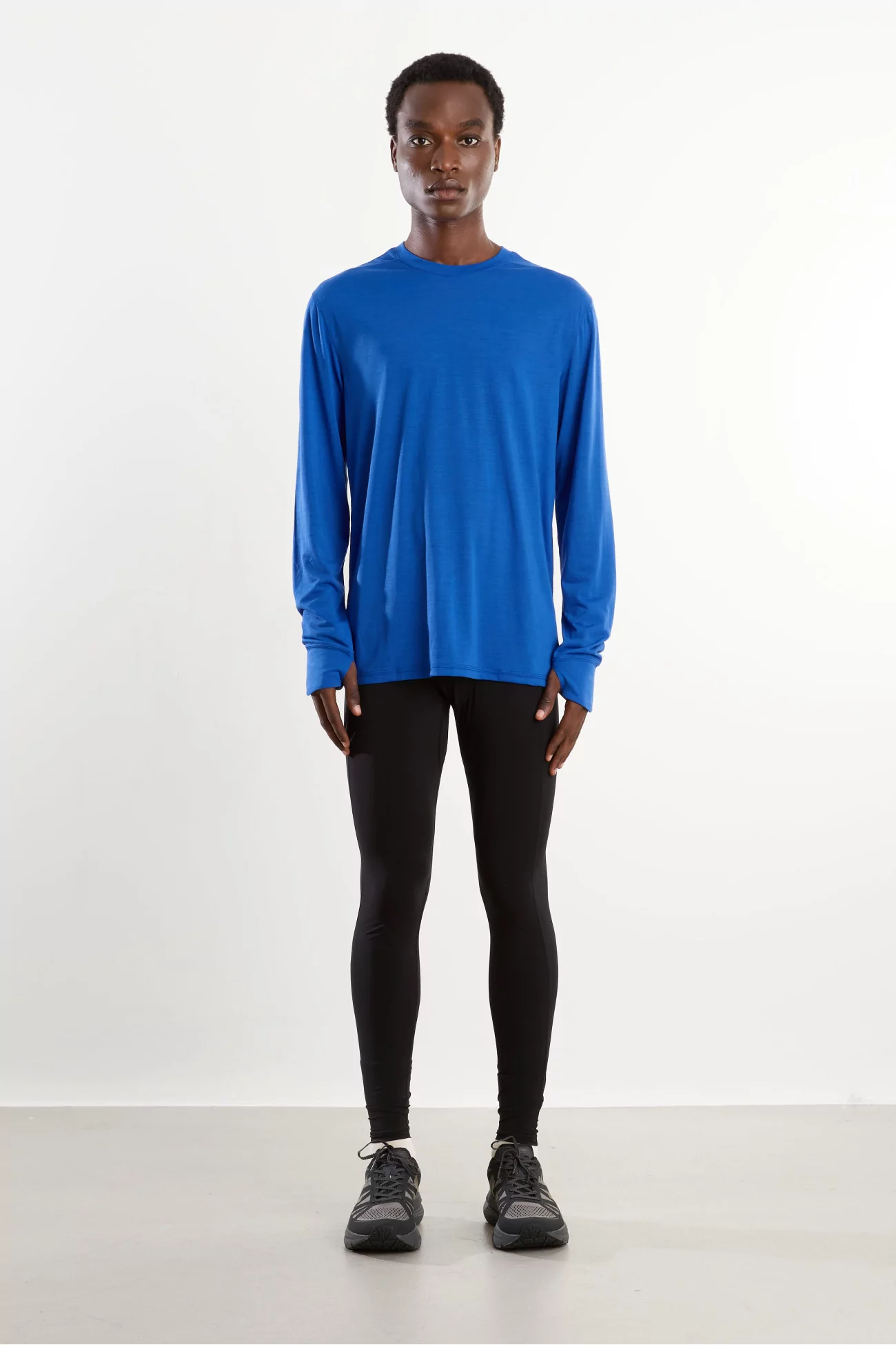 T-shirt Running Manches Longues Laine Mérinos Frank – Lapis | Centre Commercial