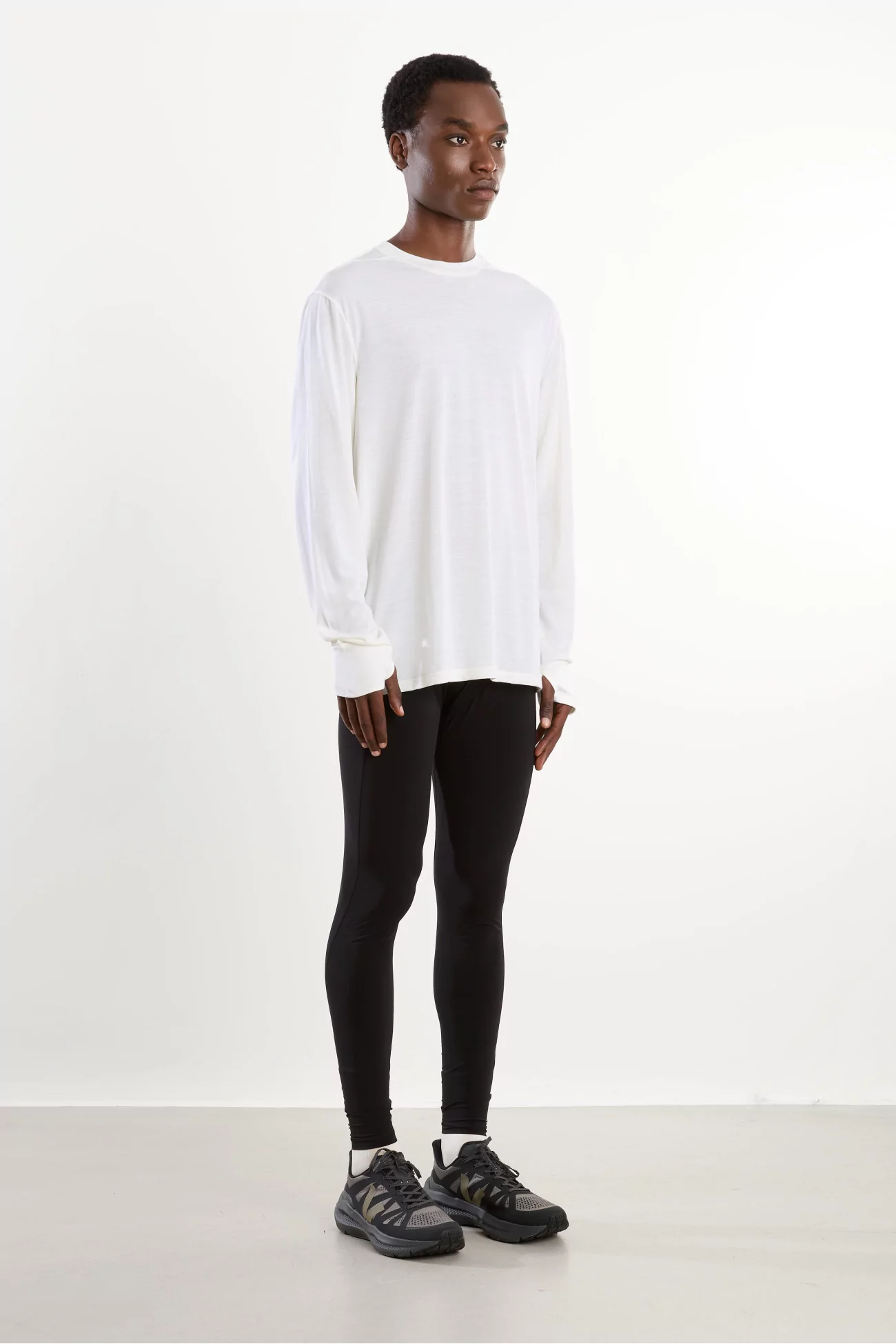 T-shirt Running Manches Longues Laine Mérinos Frank – Natural | Centre Commercial