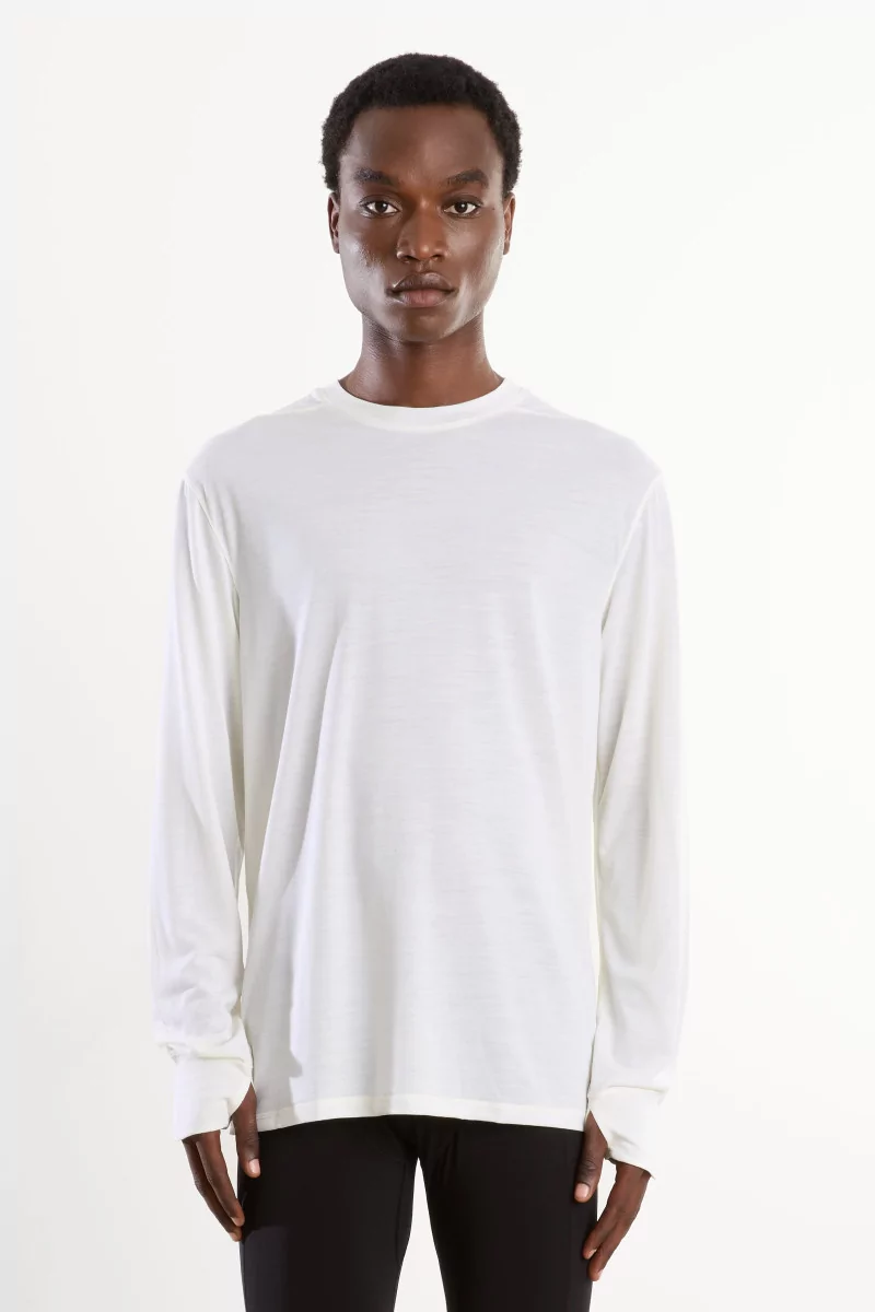 Merino Running Frank Long Sleeve T-Shirt – Natural | Centre Commercial