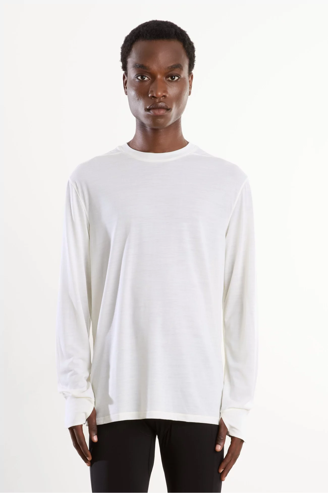 Merino Running Frank Long Sleeve T-Shirt – Natural | Centre Commercial
