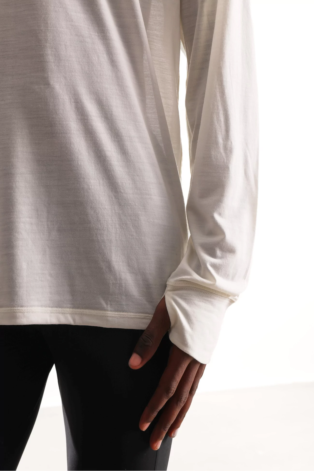 Merino Running Frank Long Sleeve T-Shirt – Natural | Centre Commercial