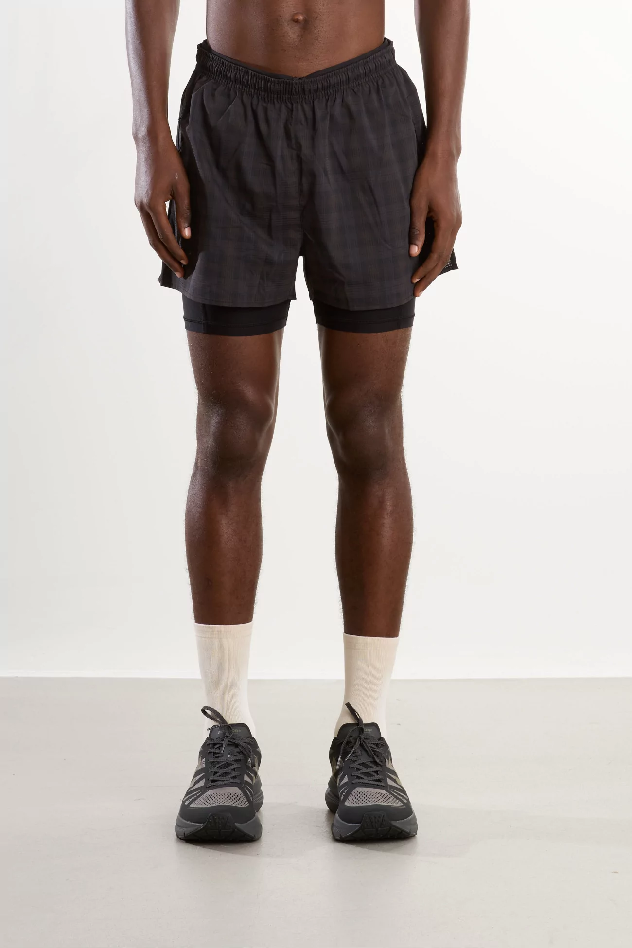 Tartan Running Literary Sport Myles Short – Brown/Tartan | Centre Commercial