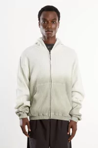Sweat Zippé Coton Bio ROA Bee Sun Faded – Dirty White | Centre Commercial
